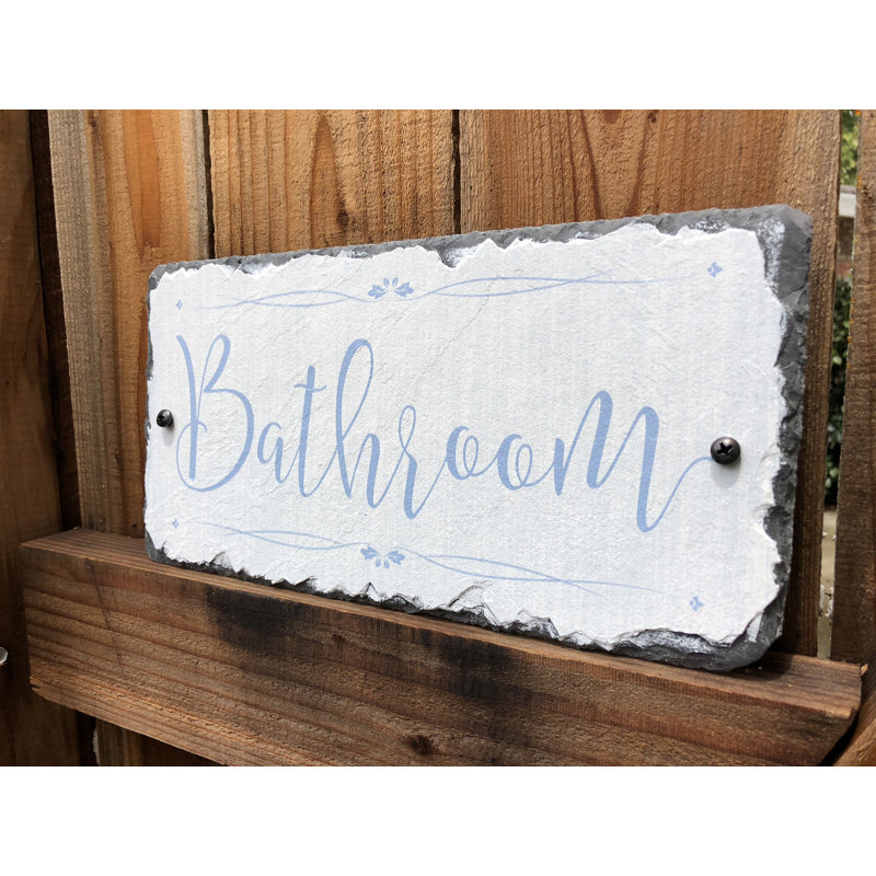 SassySquirrelInk Bathroom Plaque Wayfair